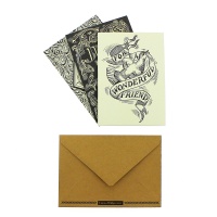 Emma Bridgewater Black Scroll Print Set of 12 Notecards